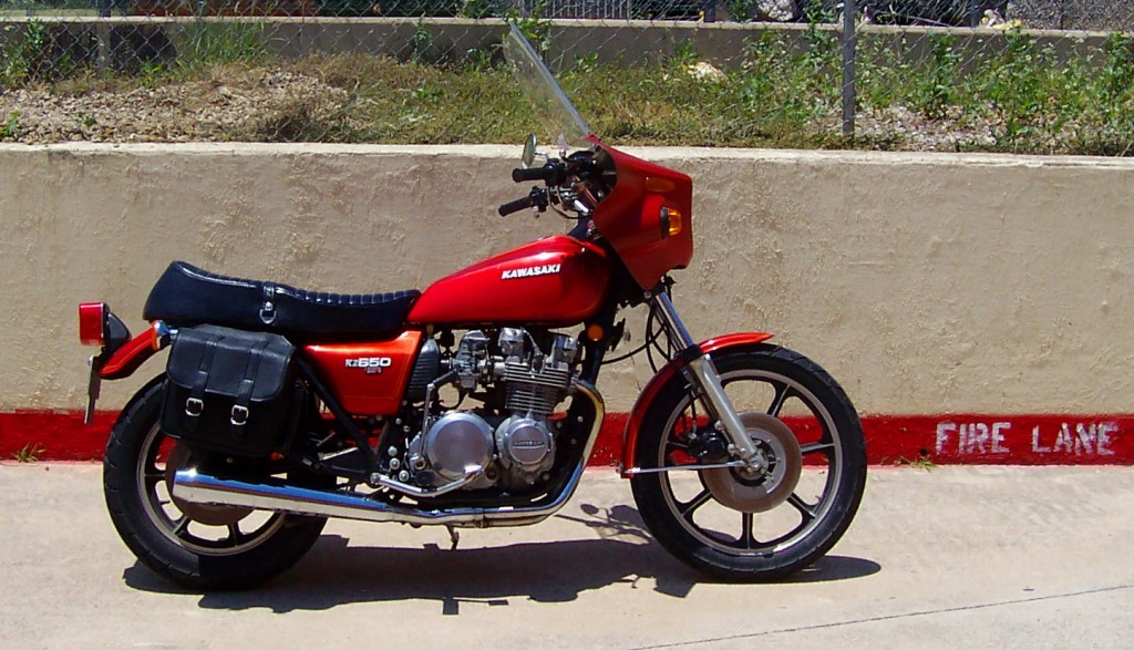 1978 Kawasaki 650 Bobber Motorcycle in Red