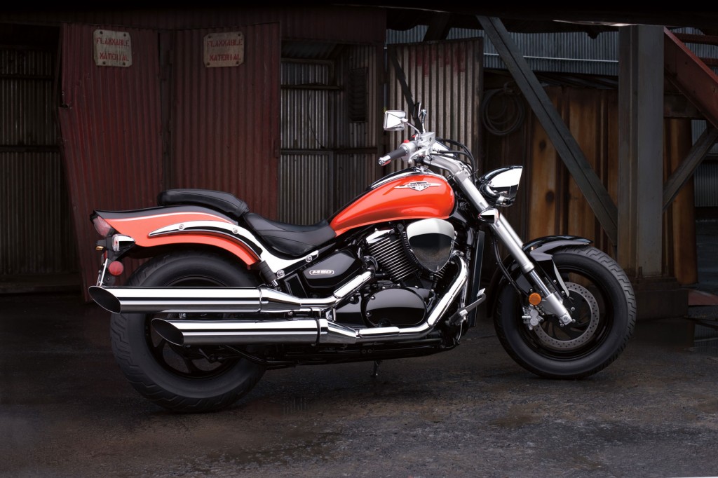 Suzuki Boulevard M50 Bobber Motorcycle in Orange