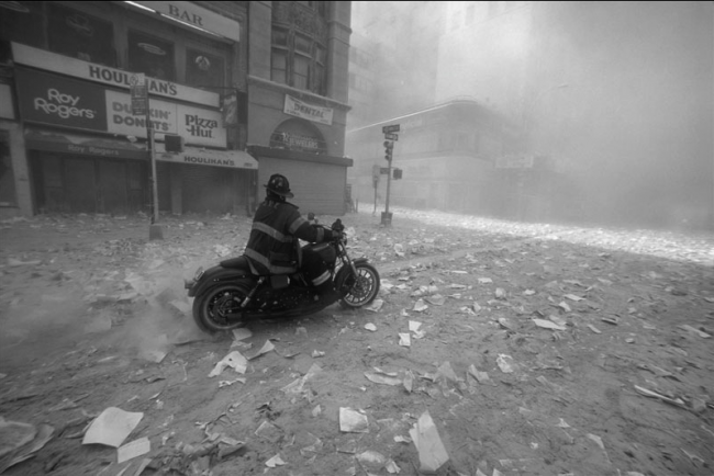 Fire Fighter On Motorcycle