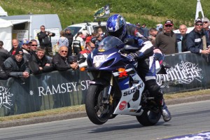 Rider in the Isle of Man TT