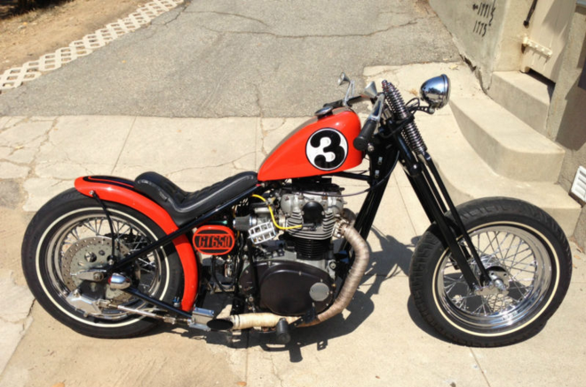 1977 Yamaha XS650 Motorcycle Hardtail Bobber