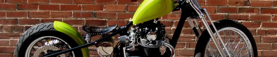 Yamaha XS650 Lime Green Bobber Motorcycle