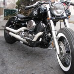 Yamaha XS650 Bobber Motorcycle in Black - Front Right