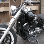 Yamaha XS650 Bobber Motorcycle in Black - Left Front