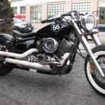 Yamaha XS650 Bobber Motorcycle in Black Right Side