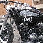 Yamaha XS650 Bobber Motorcycle in Black - Tank View