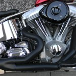 1340 cc EVO V-Twin Bobber Motorcycle - Right Side Exhaust Pipes